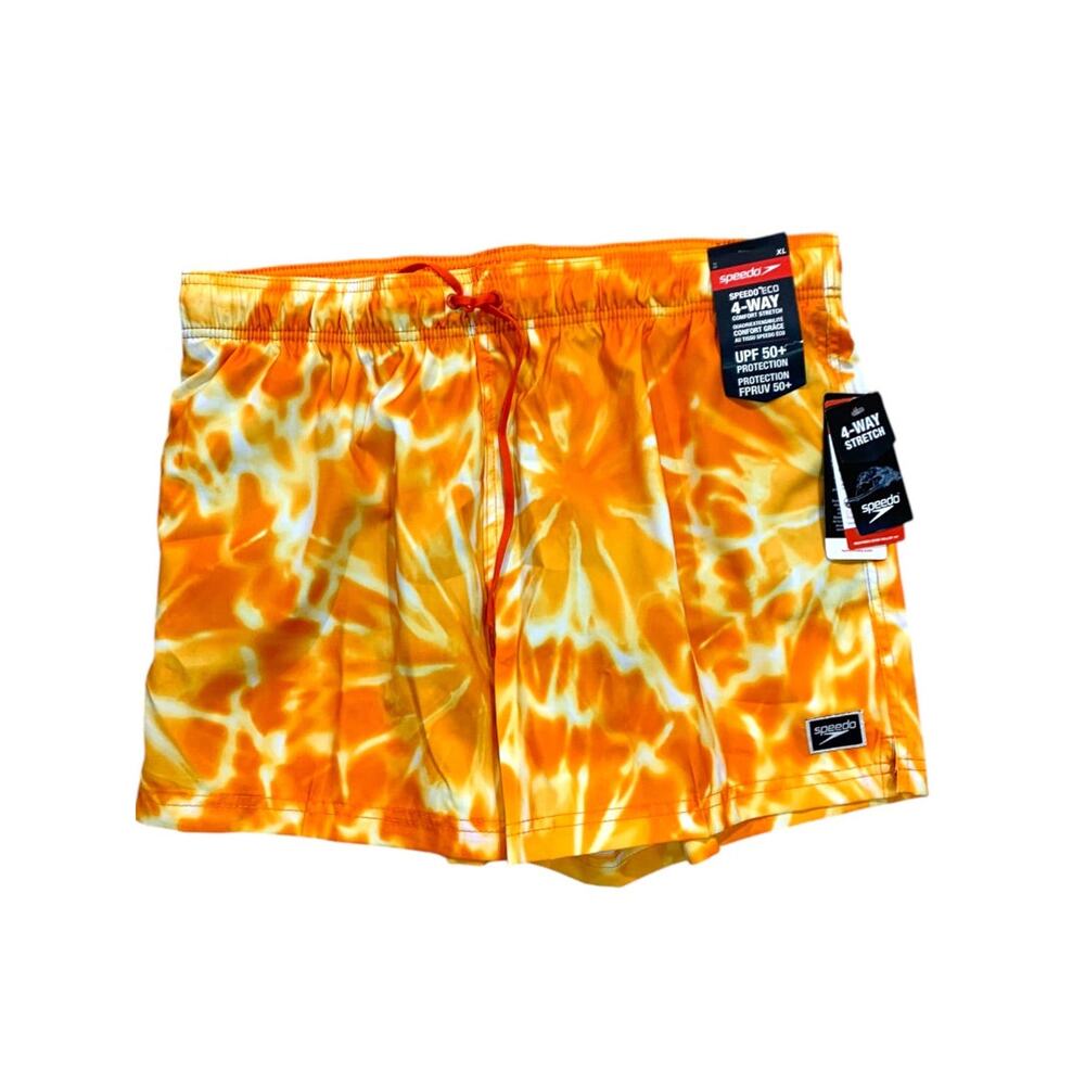 XL Speedo Mens New Swim Trunks Oriole Orange UPF 50+ Protection